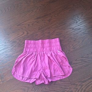 Vibrant Pink High Waist Women's Shorts
